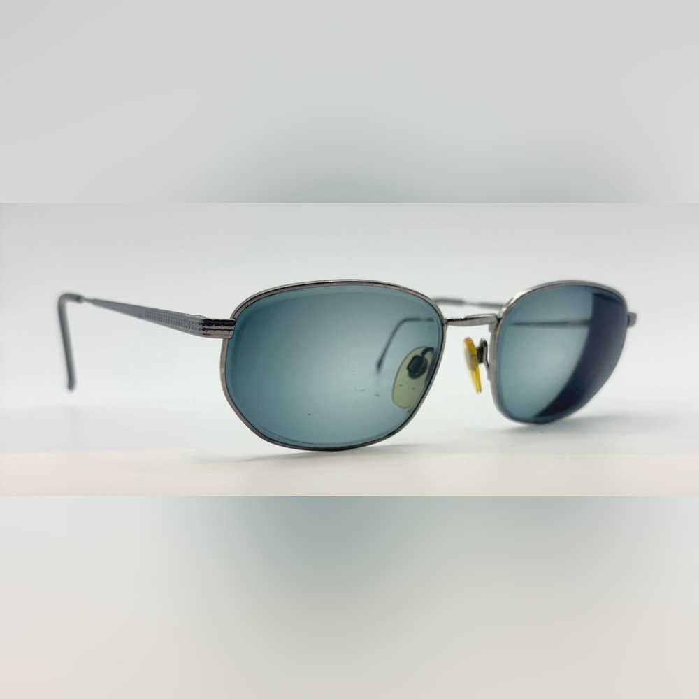 Vintage Luxottica LU1279 Gunmetal Oval Sunglasses Frames Only